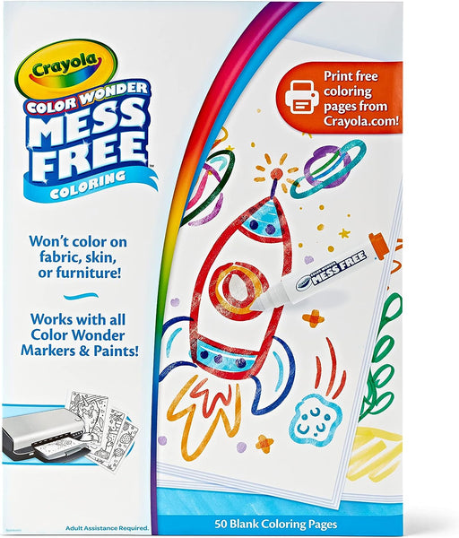 Crayola Color Wonder Mess-Free Blank Colouring Pages, 50 Count