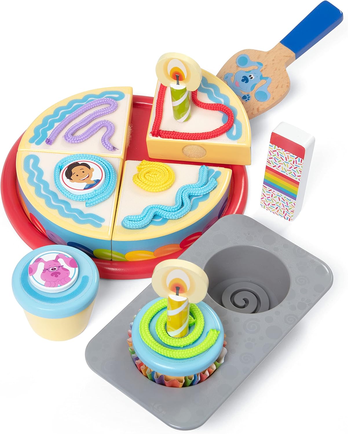 Melissa & Doug Blue's Clues & You! Wooden Birthday Party Play Set