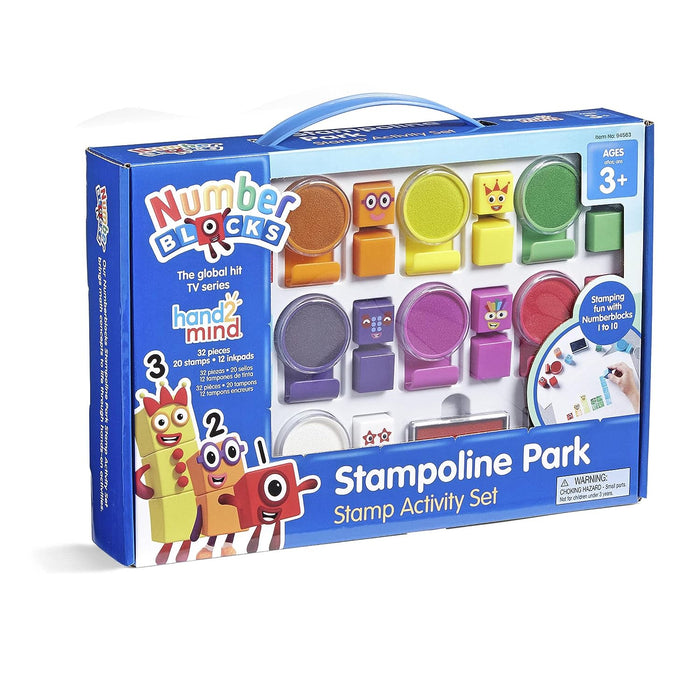 hand2mind numberblocks stampoline park stamp activity set, 20 kids