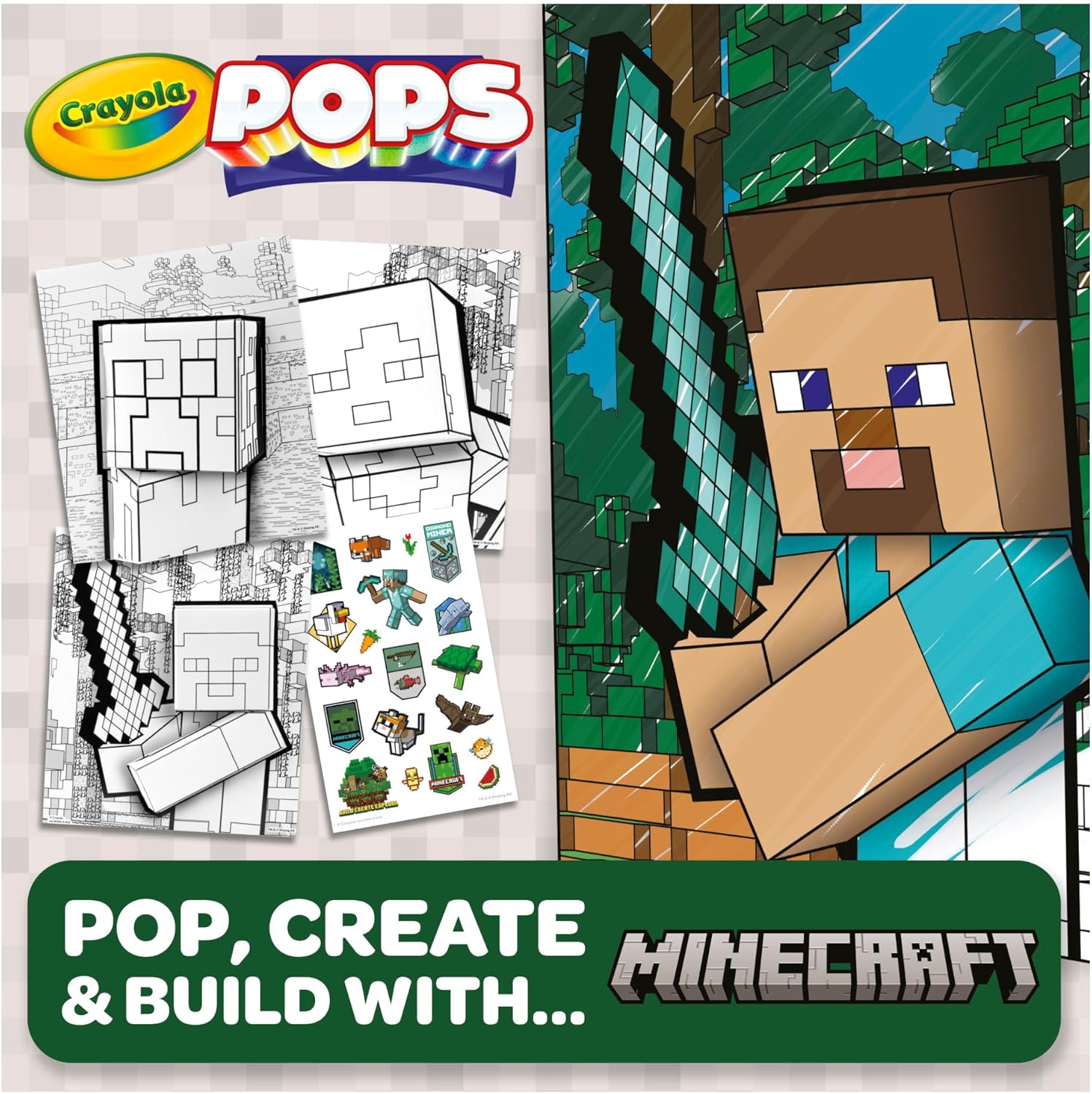 Crayola Crayola Pops 3D Activity Set - Minecraft
