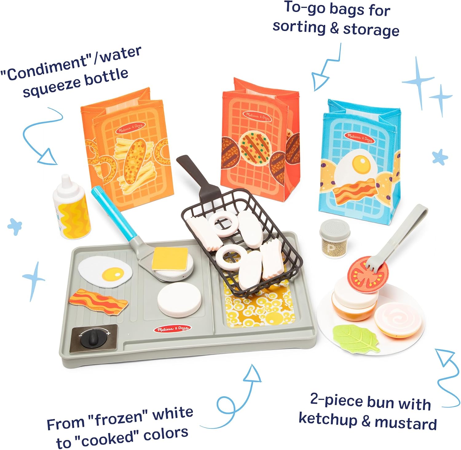 Melissa and Doug Flip Fry Grill Play Set