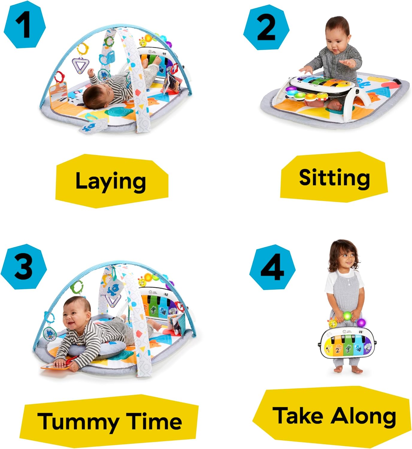 Baby Einstein 4-in-1 Kickin' Tunes Music and Language Discovery Gym