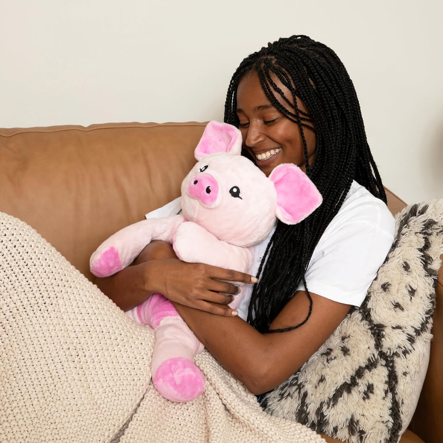 Hugimals Harper the Pig – 4.5 lb Weighted Stuffed Animal for Calm & Comfort (Ages 2+)