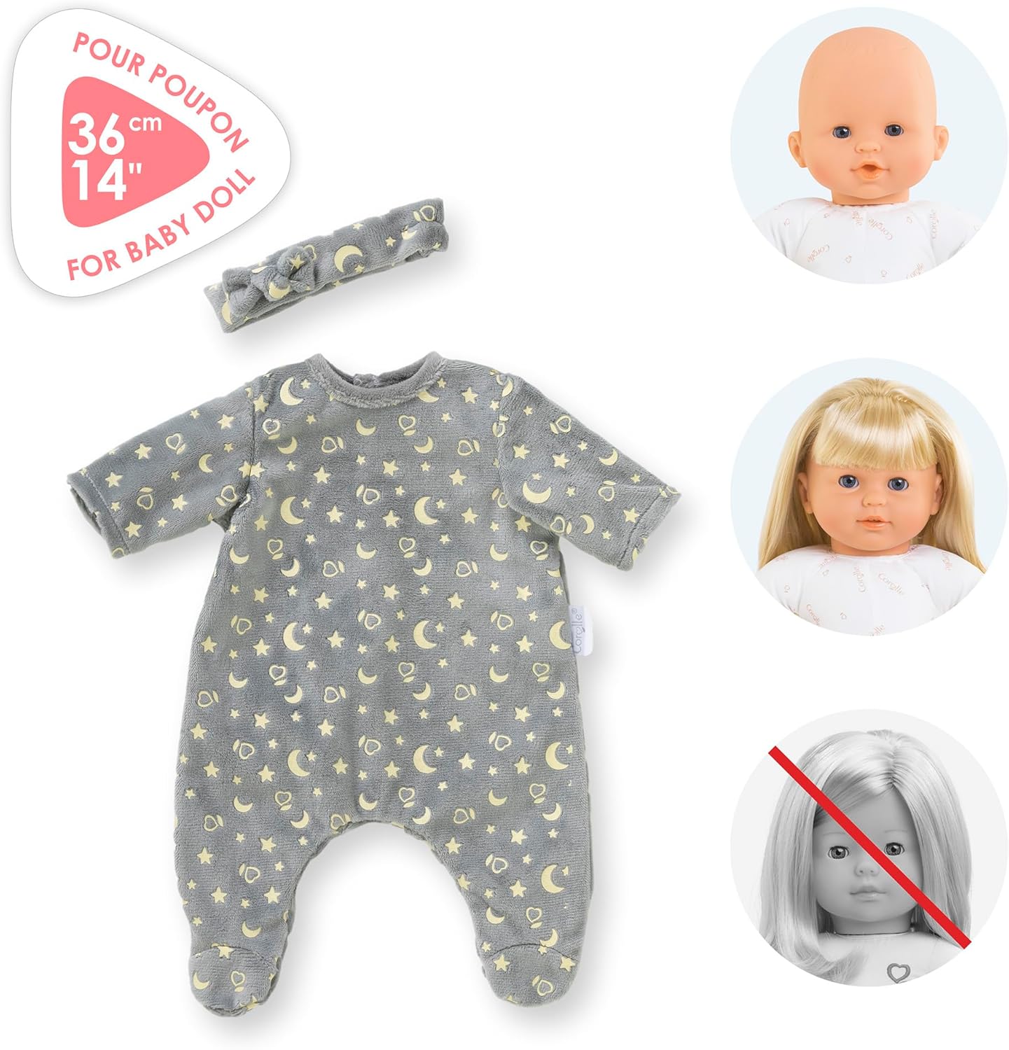 Corolle 14" Doll Glow in the Dark Pyjamas Set