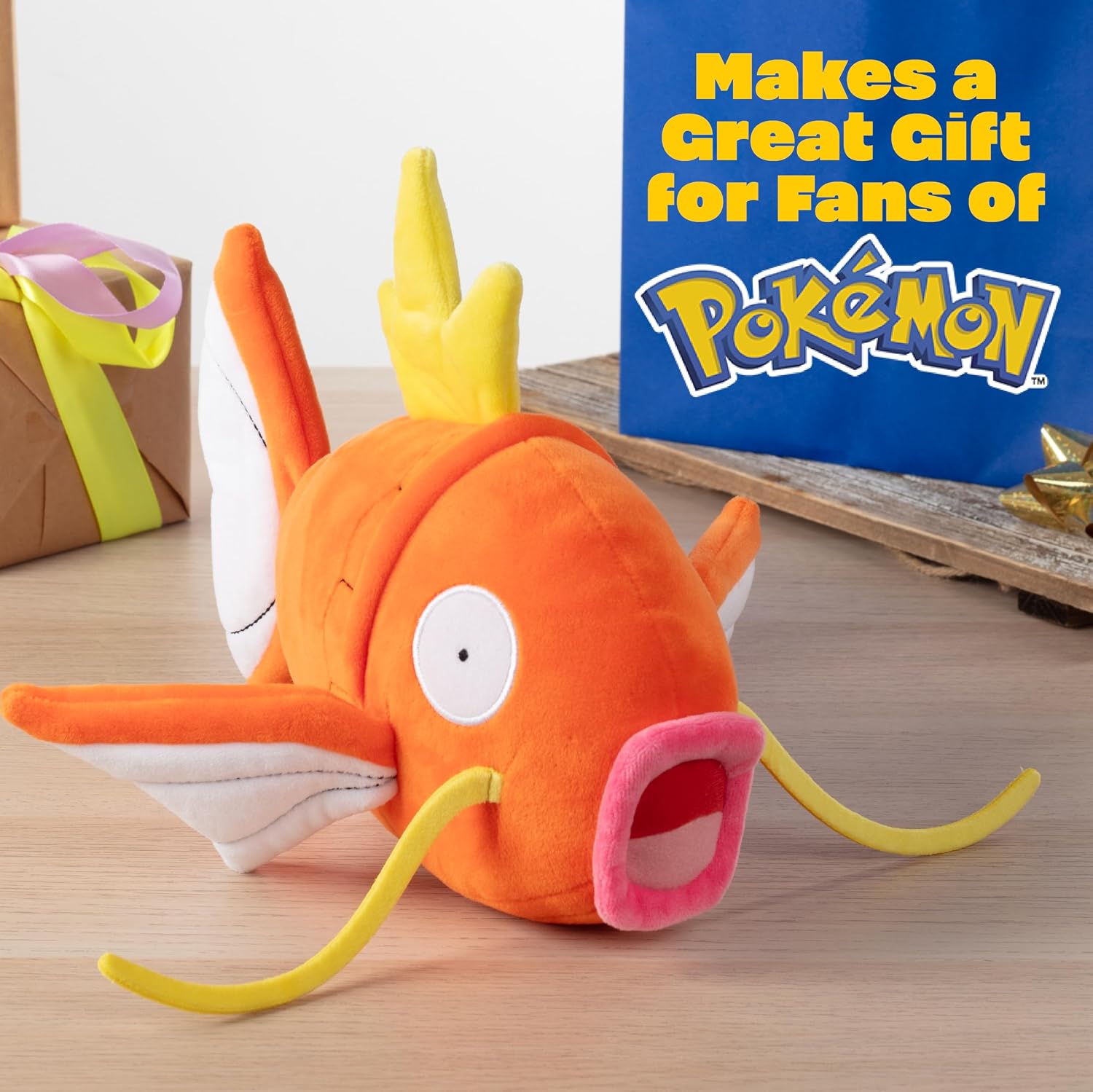Pokémon Magikarp 8-Inch Plush – Officially Licensed Jazwares Soft Stuffed Toy (Ages 2+)