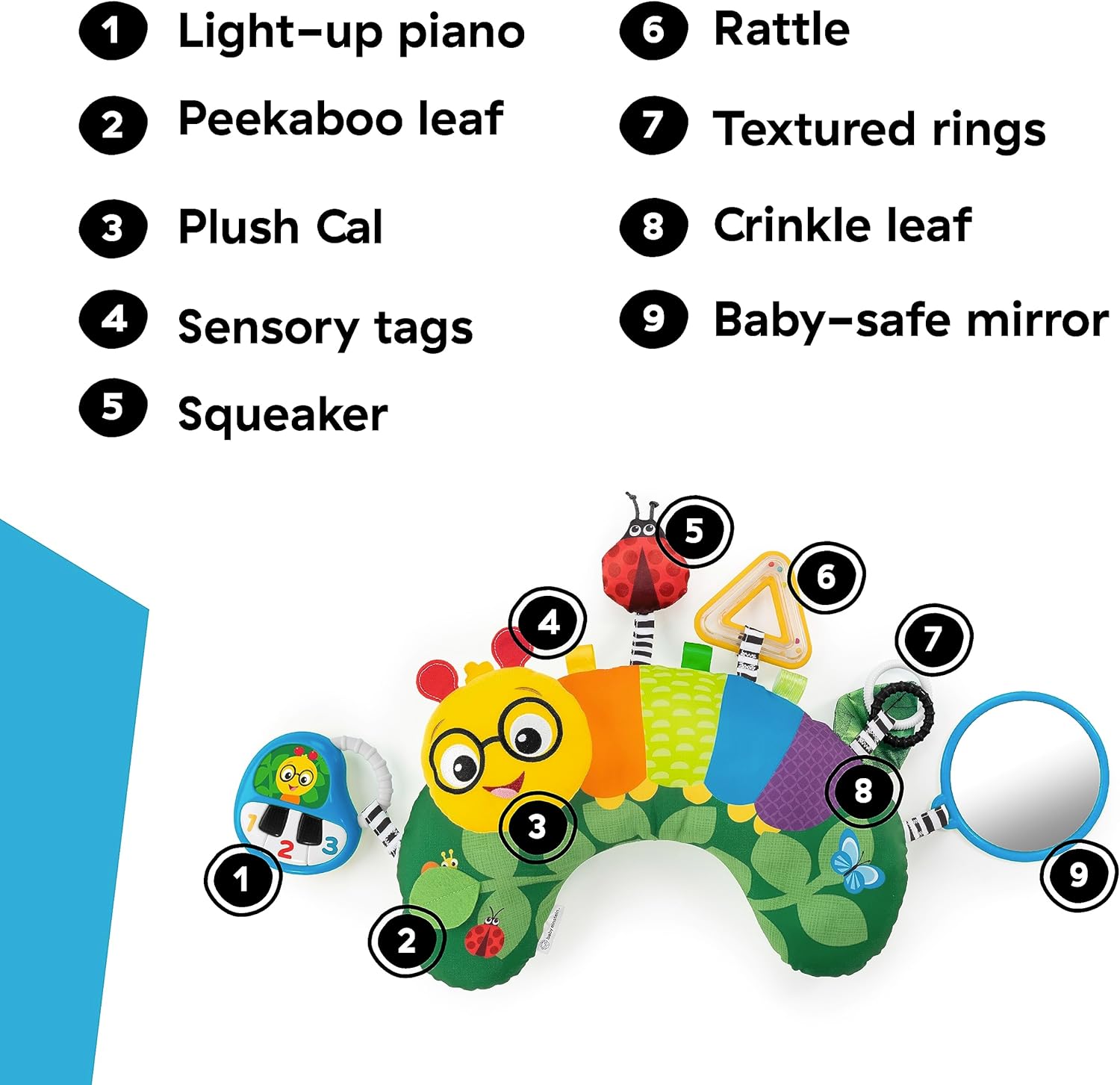 Baby Einstein Cal-a-Pillow Tummy Time Activity Pillow