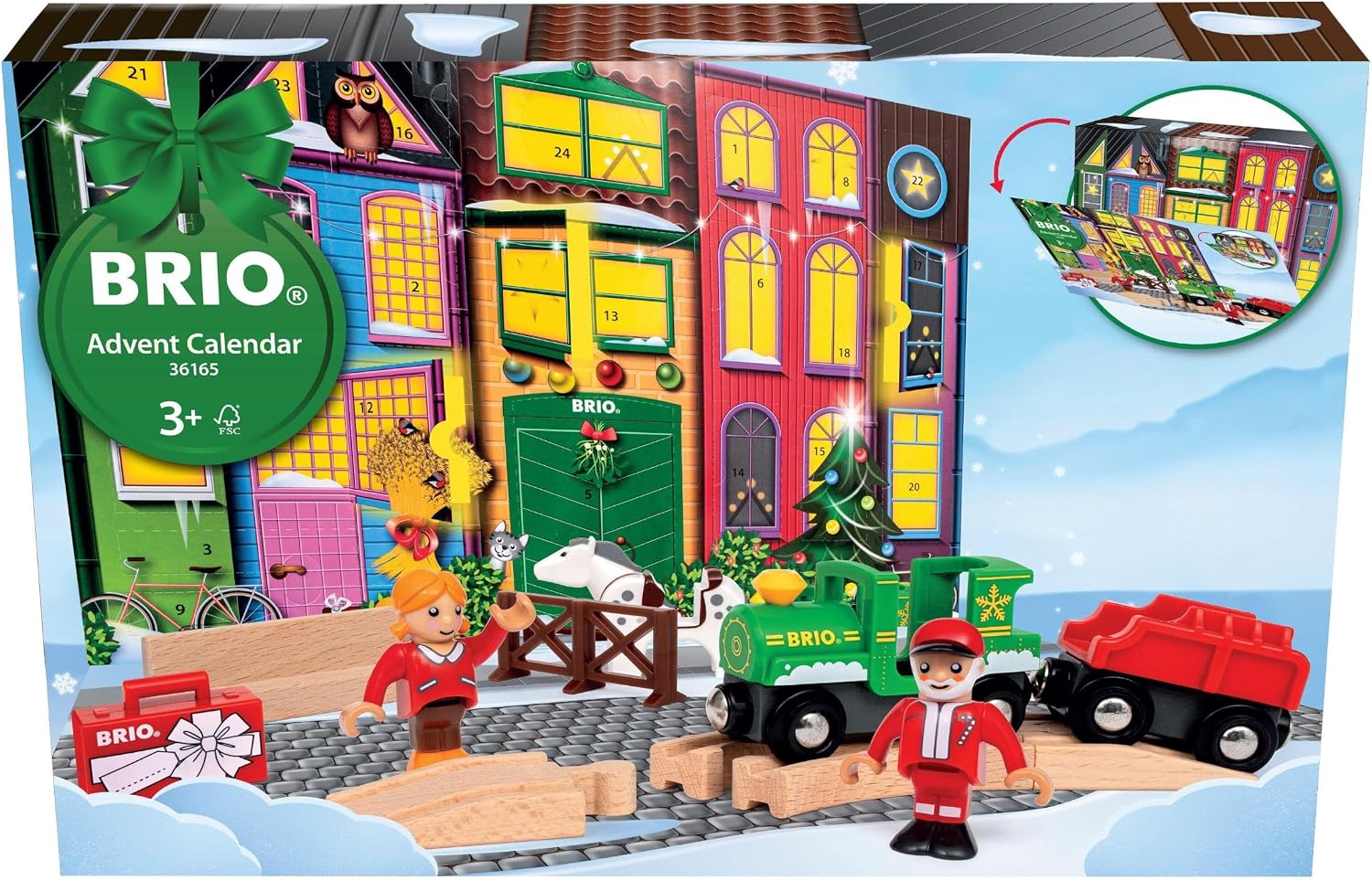 BRIO World 2026 Advent Calendar – Wooden Train Christmas Countdown Set (Ages 3+)