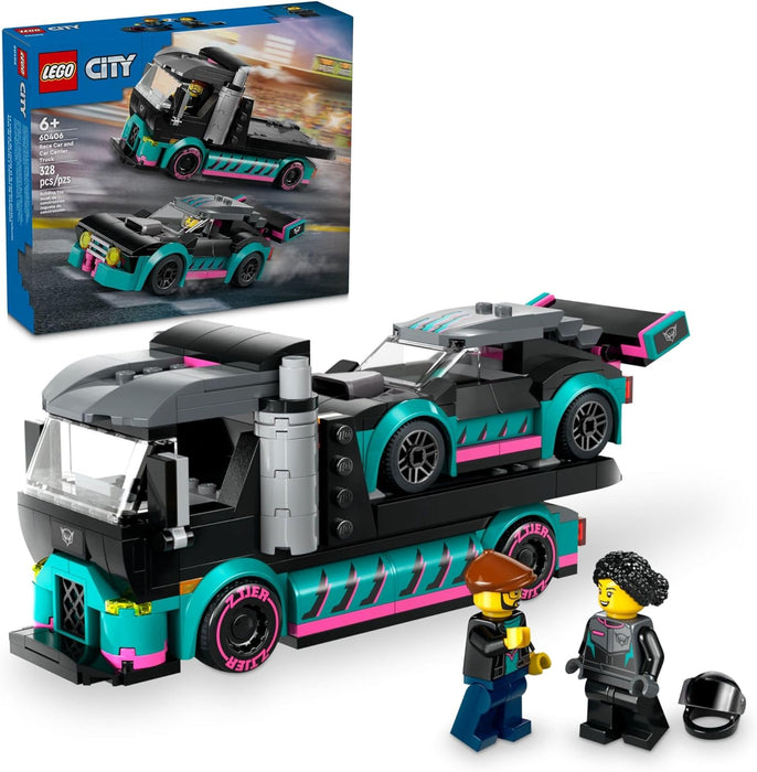 Lego Race Car and Car Carrier Truck (60406)