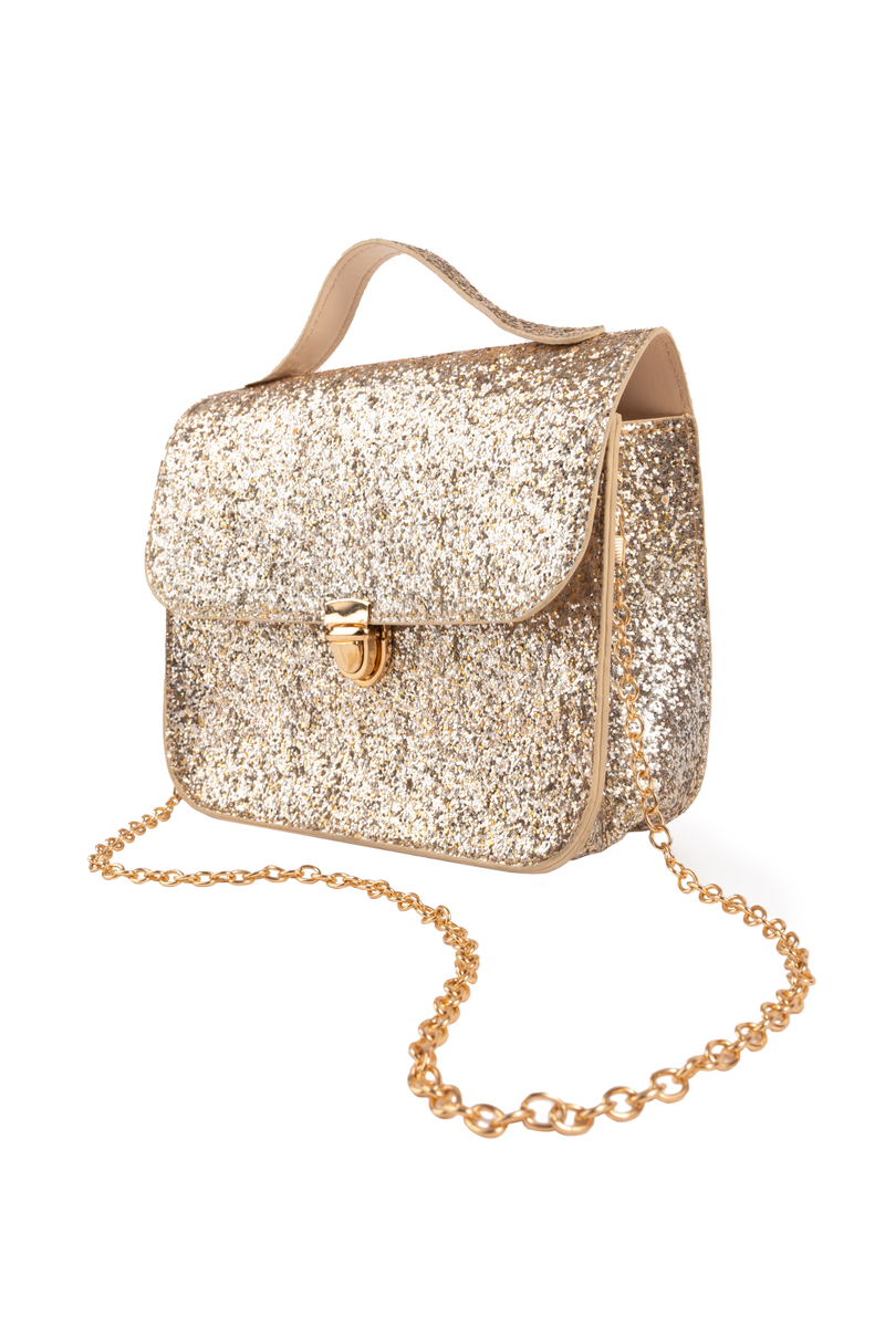 Great Pretenders Skyline Sparkle Gold Party Purse – Kids Evening Bag Dress-Up Accessory (Ages 3+)