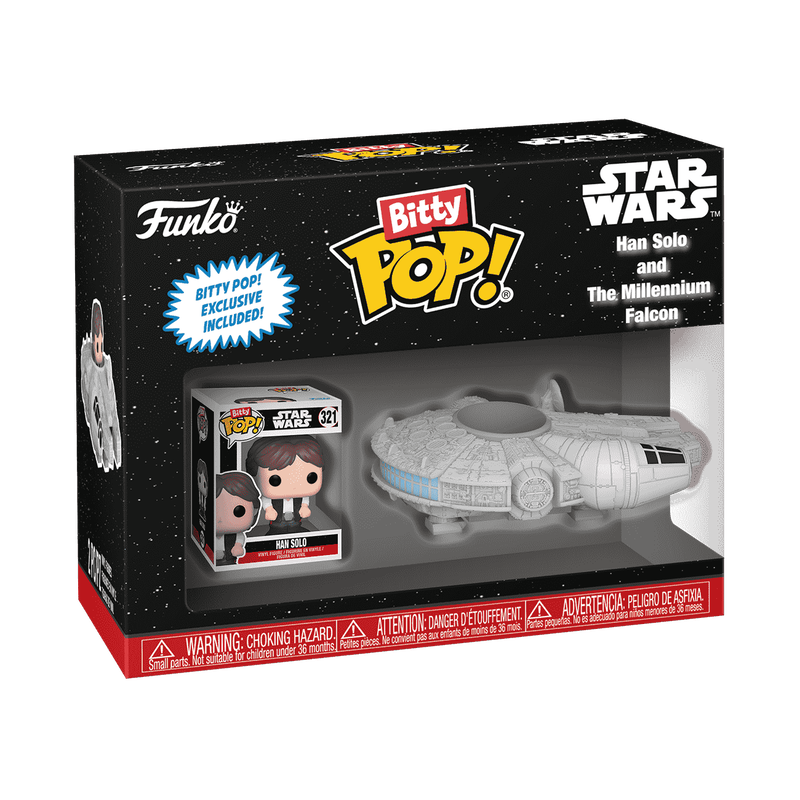 Funko Bitty Pop! Star Wars – Han Solo in Millennium Falcon Mini Figure Set