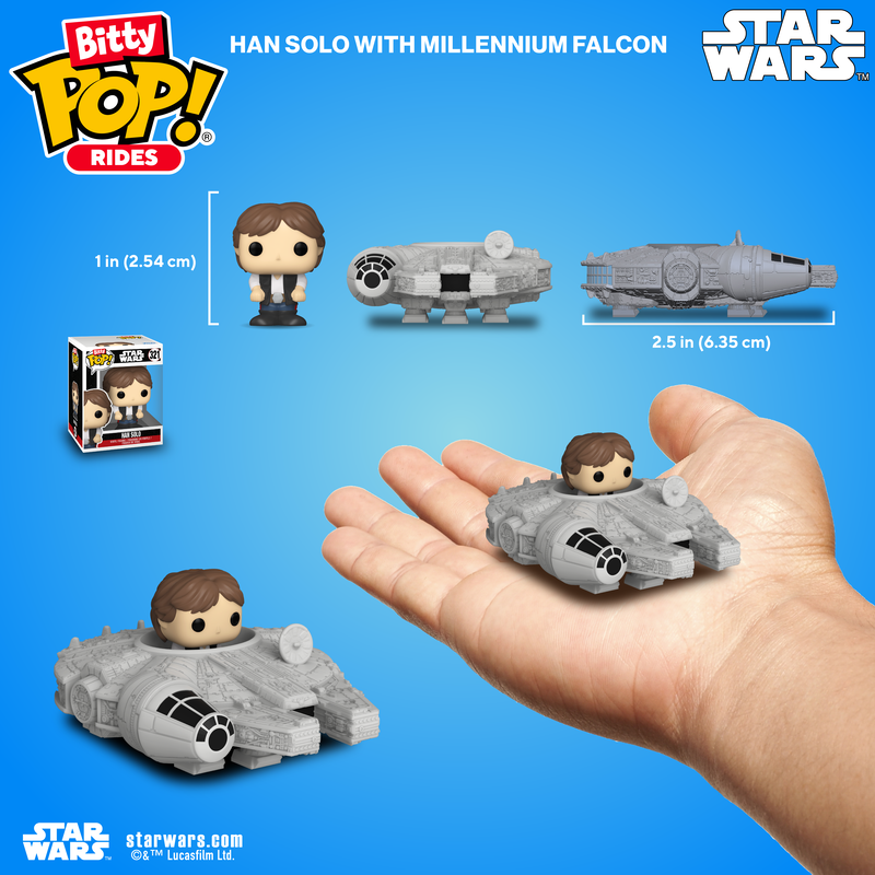 Funko Bitty Pop! Star Wars – Han Solo in Millennium Falcon Mini Figure Set