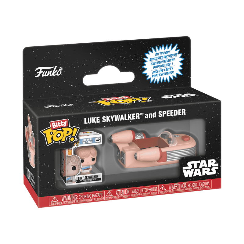 Funko Bitty Pop! Star Wars – Luke Skywalker on Speeder Bike Mini Figure Set