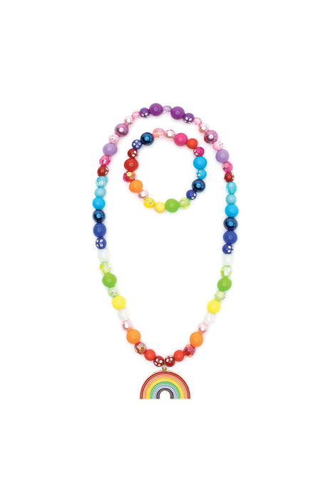 Great Pretenders Double Rainbow Necklace & Bracelet Set, 2pc