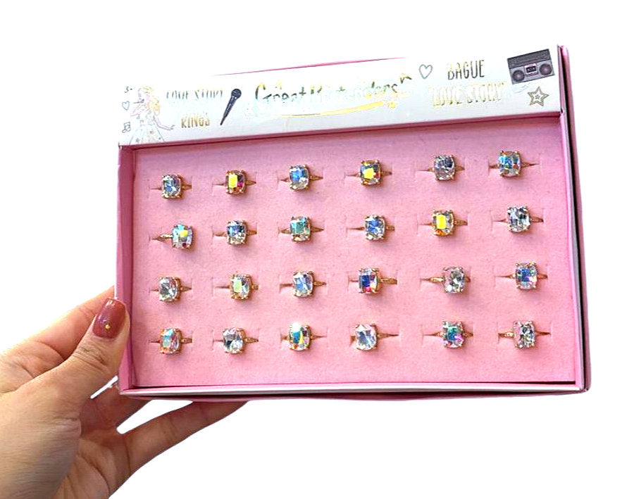 Great Pretenders Love Story Rings – 24-Piece Kids Novelty Ring Assortment (Ages 3+)
