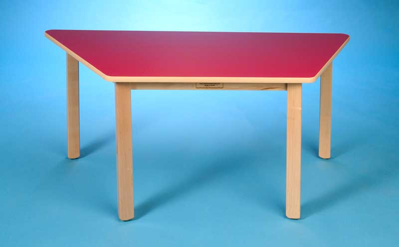 Stock Wooden Toys 24"×48" Adjustable Rectangular Table – Solid Birch Classroom Table, Legs 22"–28" School Age (Seats 4)