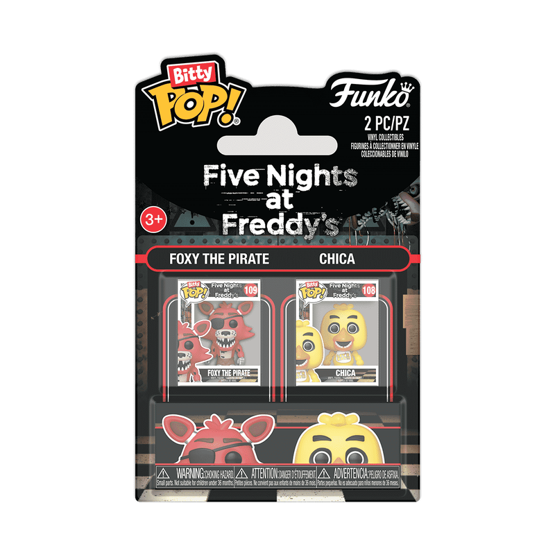 Funko Bitty Pop! Five Nights at Freddy's – Foxy the Pirate & Chica 2-Pack Mini Vinyl Figures (Ages 3+)