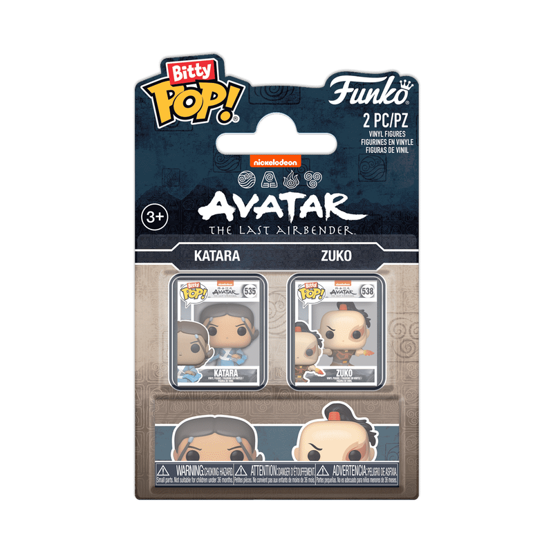 Funko Bitty Pop! Avatar The Last Airbender – Katara & Zuko 2-Pack Mini Vinyl Figures (Ages 3+)