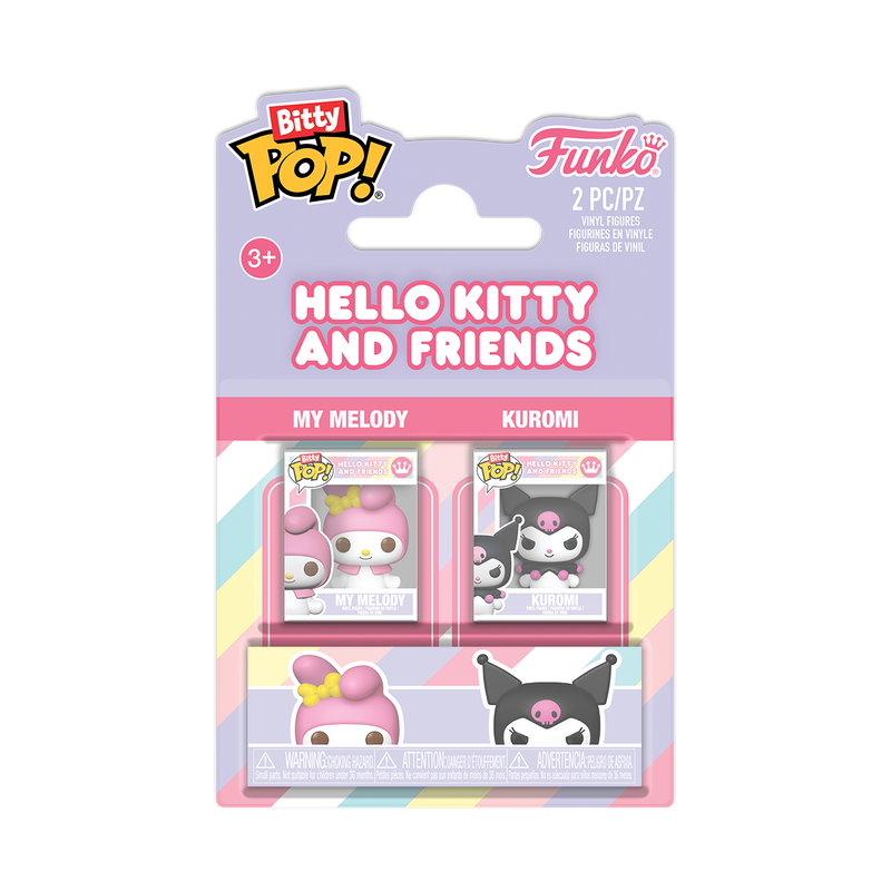 Funko Bitty Pop! Hello Kitty & Friends – My Melody & Kuromi 2-Pack Mini Vinyl Figures (Ages 3+)