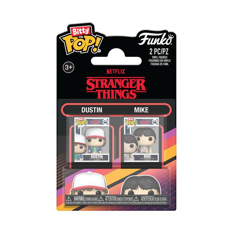 Funko Bitty Pop! Stranger Things – Dustin & Mike 2-Pack Mini Vinyl Figures (Ages 3+)