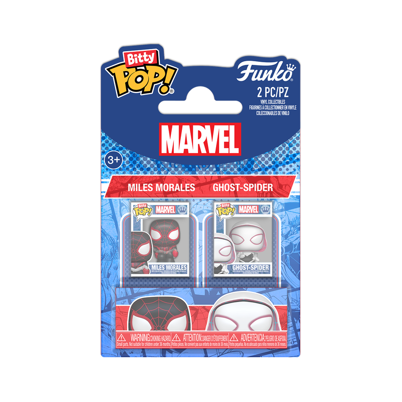 Funko Bitty Pop! Marvel – Miles Morales Spider-Man & Ghost-Spider 2-Pack Mini Vinyl Figures (Ages 3+)