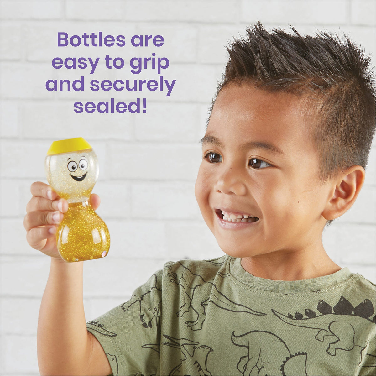 hand2mind Express Your Feelings Sensory Bottles – Happy, Angry, Scared & Sad 4-Bottle Core SEL Set (Ages 3+)