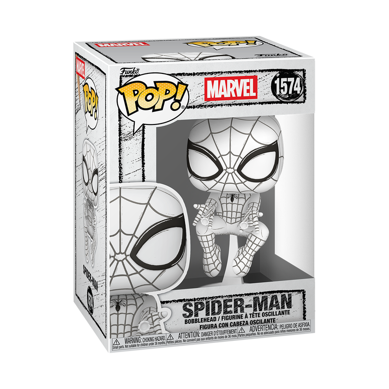 Funko Pop! Marvel Sketched Series – Spider-Man Vinyl Figure (4 inches)