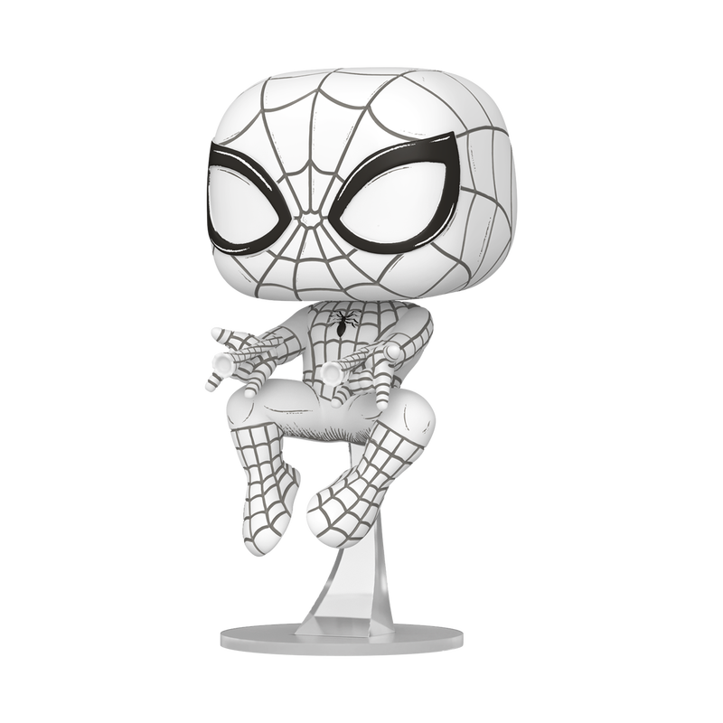 Funko Pop! Marvel Sketched Series – Spider-Man Vinyl Figure (4 inches)