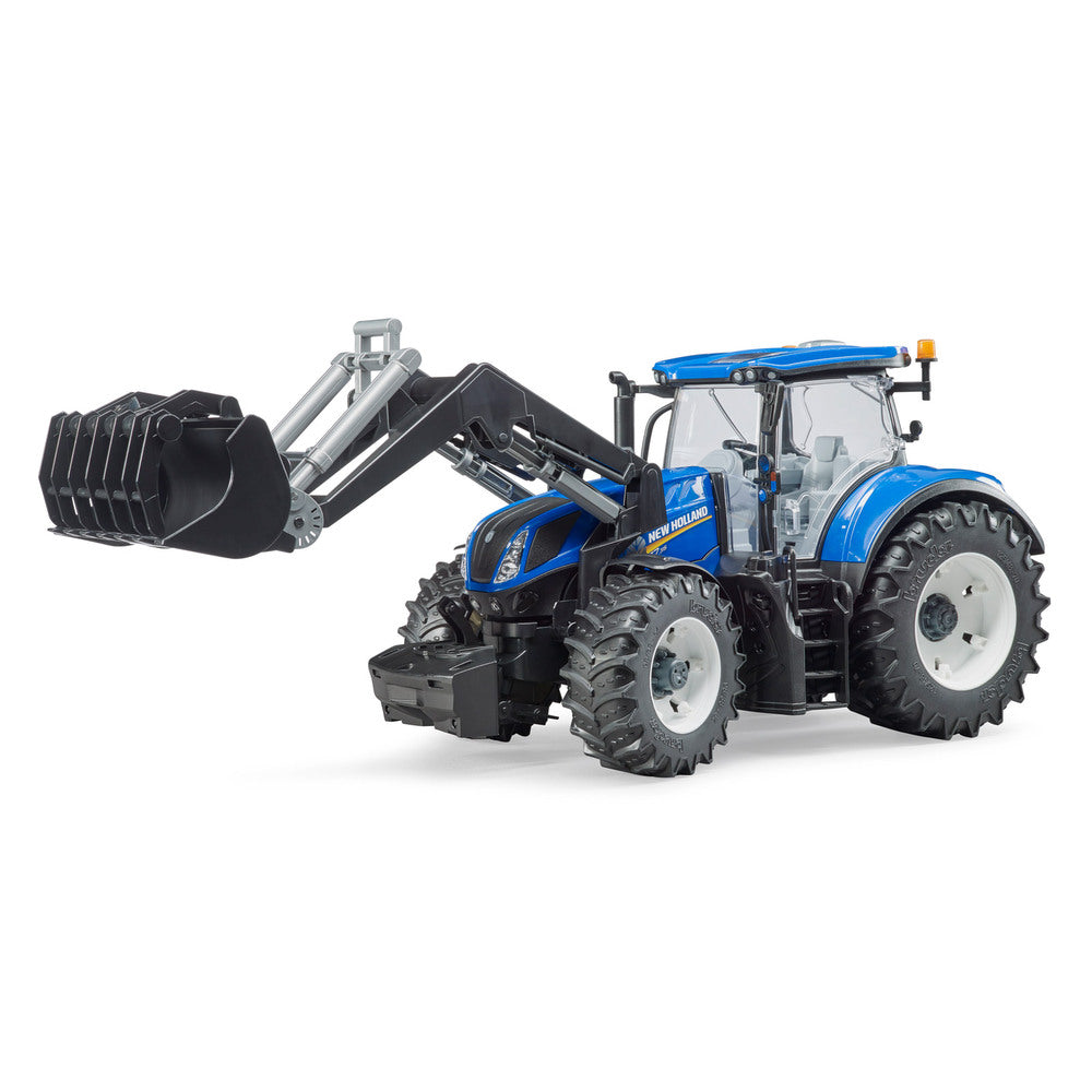 Bruder New Holland T7.340 Tractor with Front Loader – 1:16 Farm Toy with Bucket Attachment (Ages 4+)