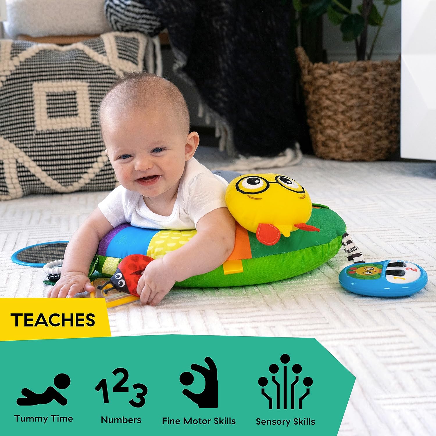 Baby Einstein Cal-a-Pillow Tummy Time Activity Pillow
