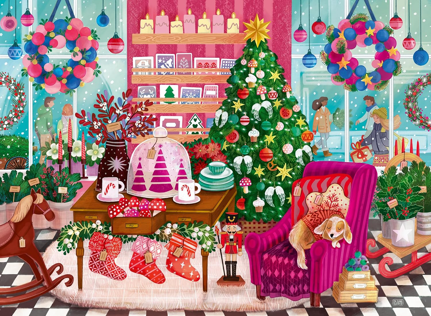 Ravensburger The Christmas Boutique 500-Piece Jigsaw Puzzle – Festive Holiday Scene (Ages 12+)