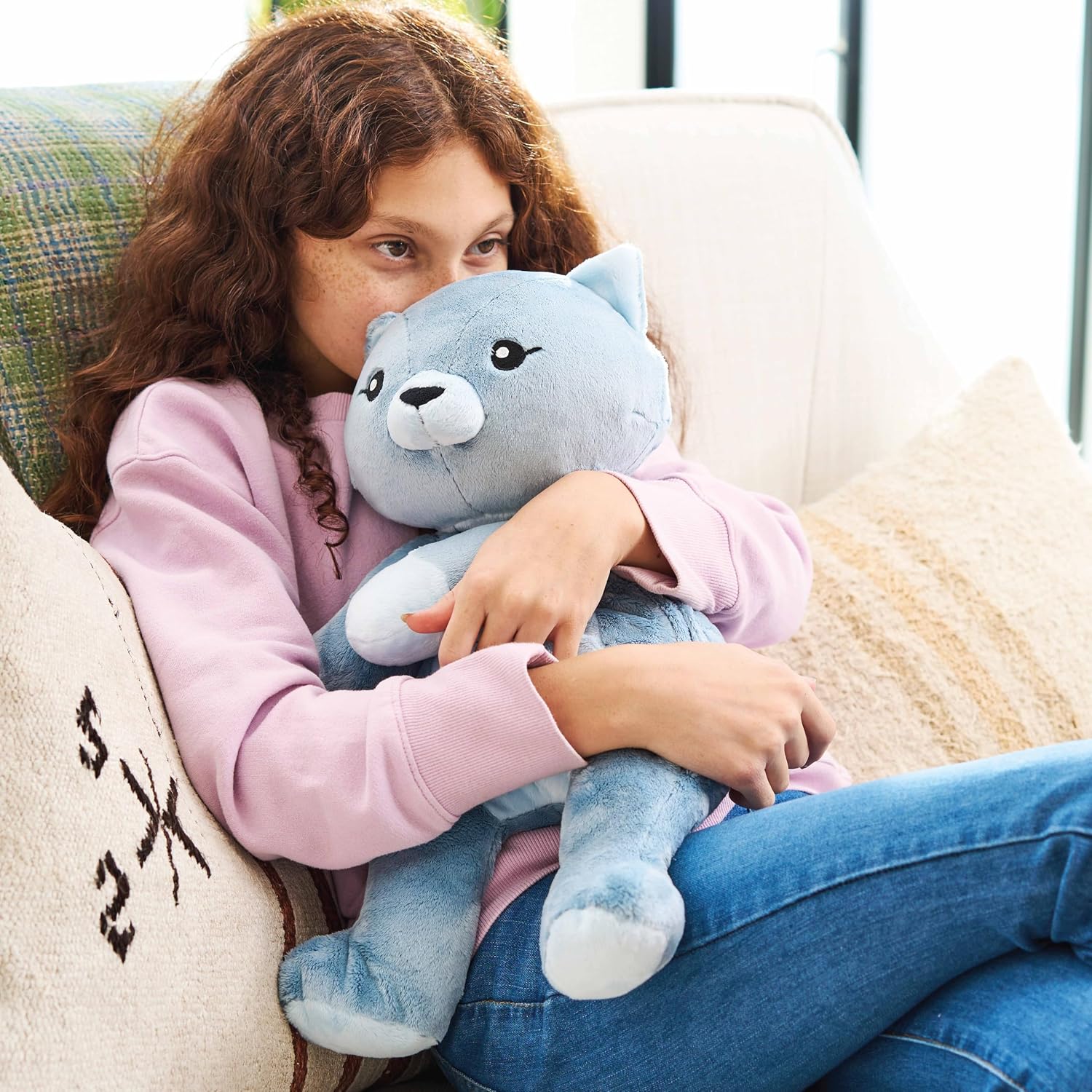 Hugimals Frankie the Cat – 4.5 lb Weighted Stuffed Animal for Calm & Comfort (Ages 2+)