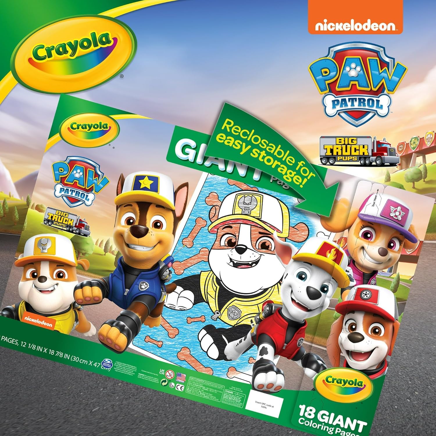 Crayola Giant Colouring Pages - Paw Patrol