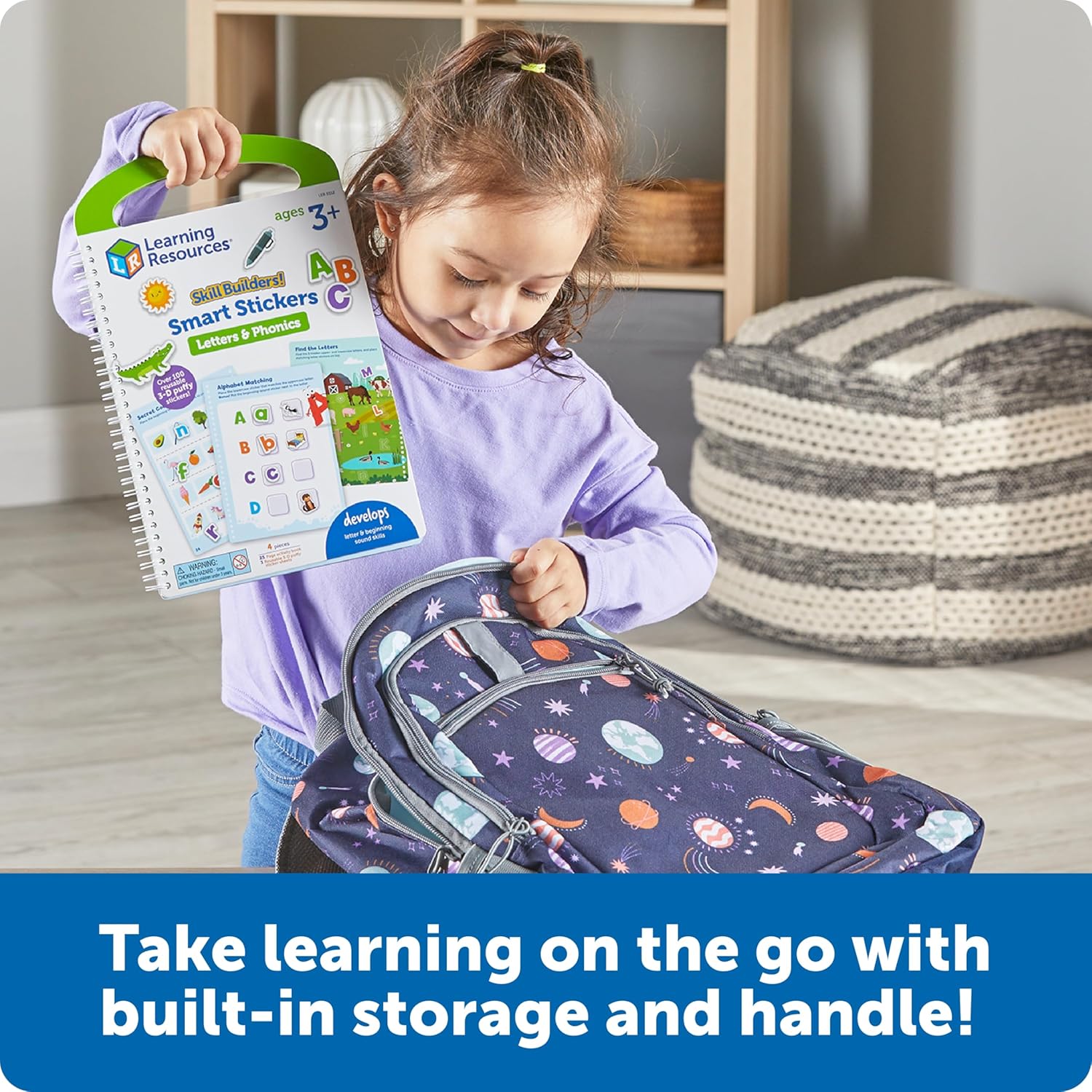 Learning Resources Smart Stickers Find It Phonics – Reusable 3D Puffy Sticker Phonics Activity (Ages 4+)