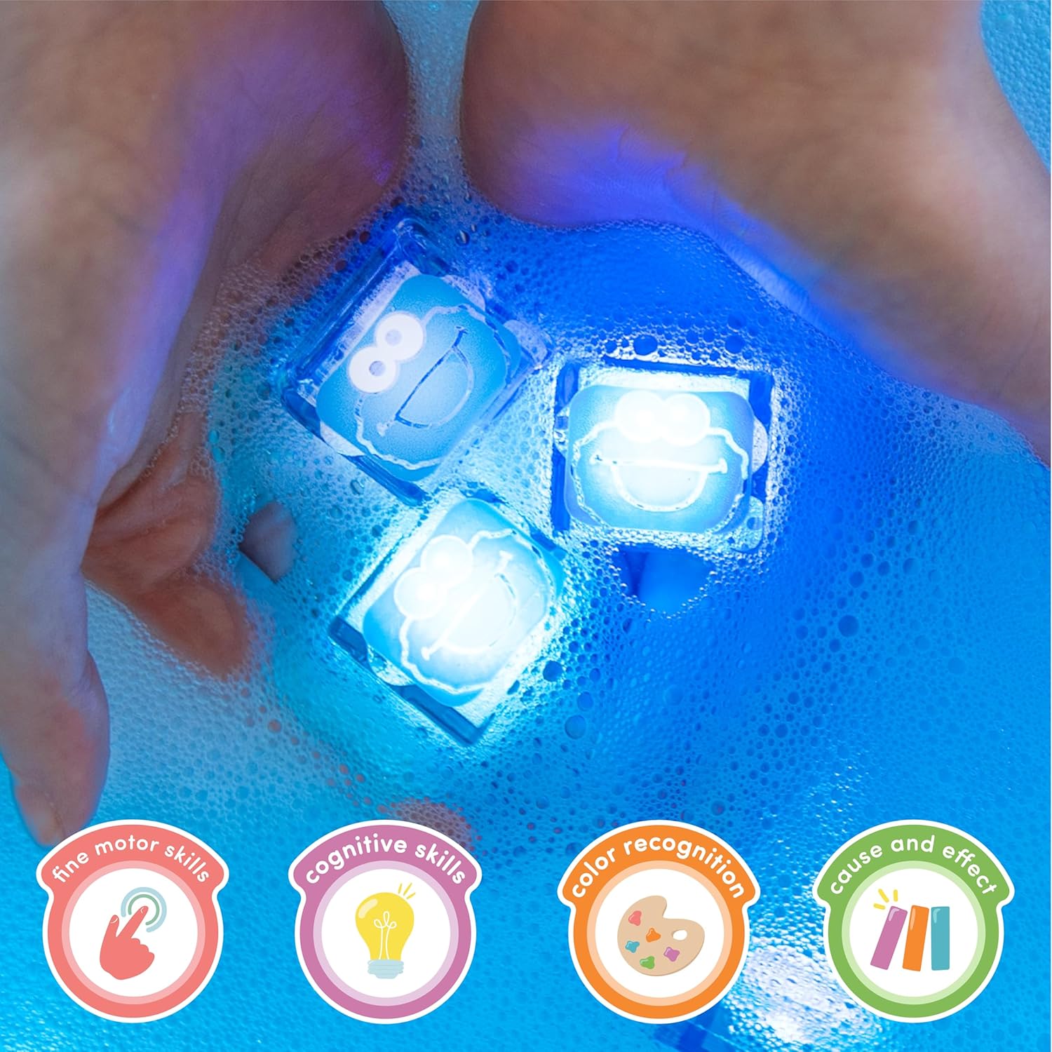 Glo Pals Licensed Light Up Cubes 4pk - Cookie Monster