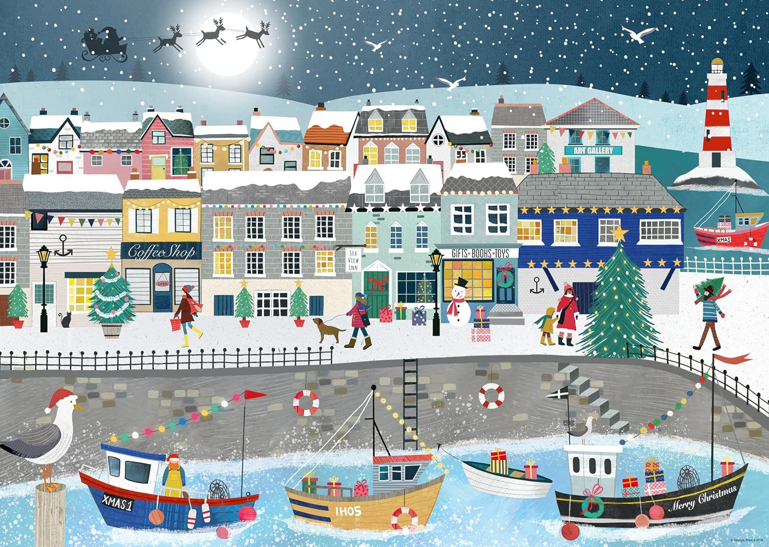Ravensburger Coastal Christmas Puzzle 1000pcs