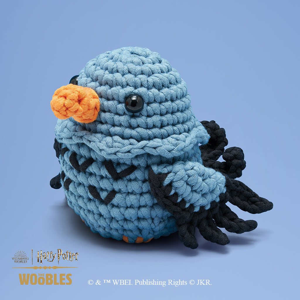 The Woobles Harry Potter Ravenclaw House Raven Crochet Kit | Wizarding World Amigurumi for Ages 12+