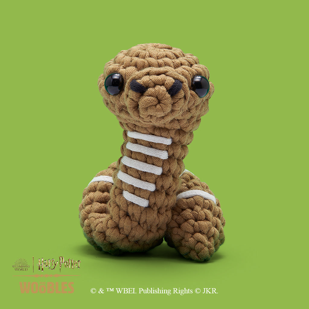The Woobles Harry Potter Slytherin House Serpent Crochet Kit | Wizarding World Amigurumi for Ages 12+