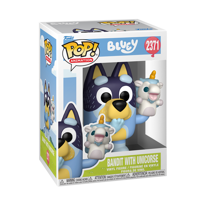 Funko Pop! Animation: Bluey – Bandit with Unicorse Vinyl Figure #2371 (Ages 3+)
