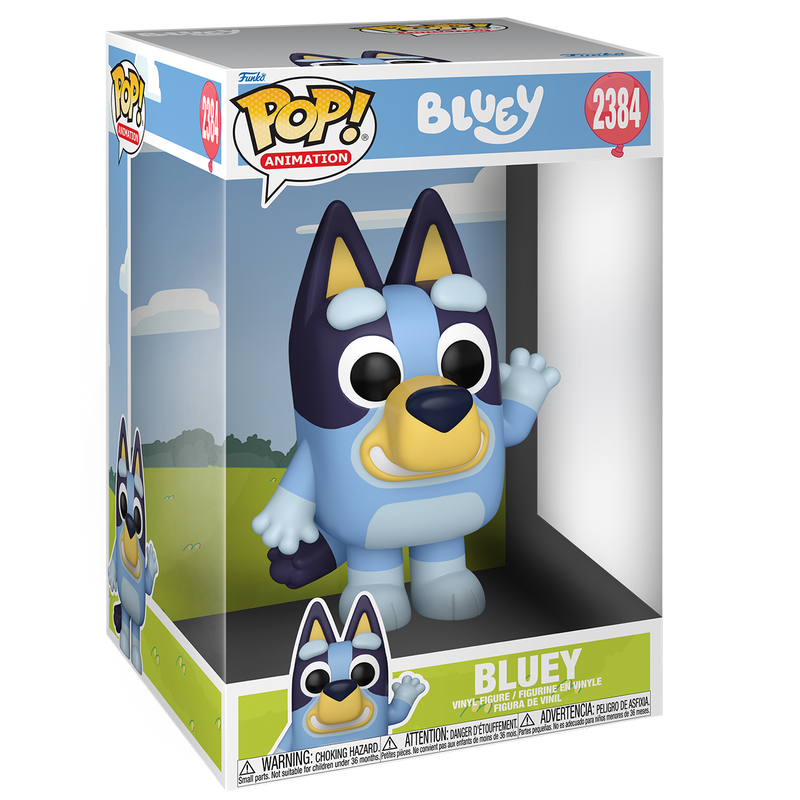 Funko Pop! Jumbo Animation: Bluey – Bluey 10-Inch Vinyl Figure #2384 (Ages 3+)