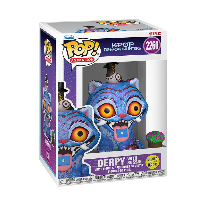 Funko Pop! Netflix K-Pop Demon Hunters – Derpy with Sussie Glow-in-the-Dark Vinyl Figure (4 inches)