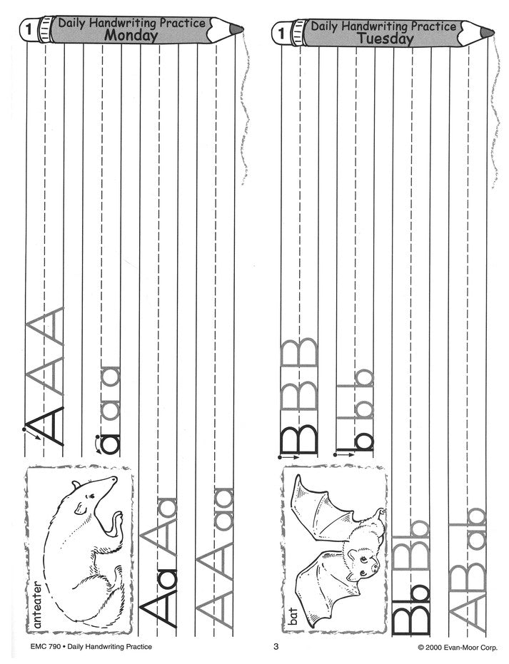 Evan-Moor Daily Handwriting Practice K-Gr 6 Teacher Edition
