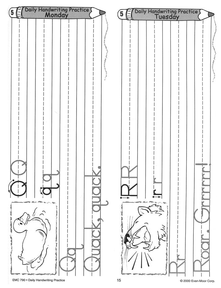 Evan-Moor Daily Handwriting Practice K-Gr 6 Teacher Edition