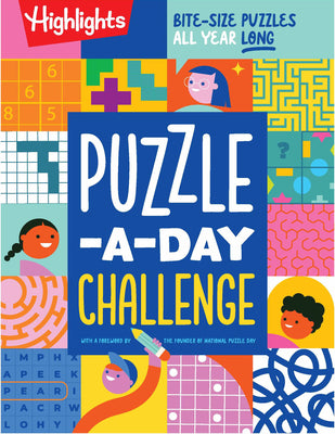Puzzle-A-Day Challenge: Bite-Size Puzzles All Year Long: Bite-Size Puzzles All Year Long, a 365 Day Kids Puzzle Book with a Variety of Puzzles Includi