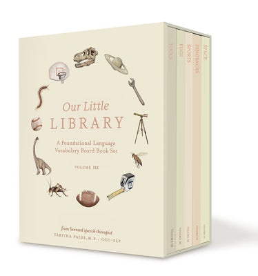 Our Little Library Vol. 3: Dinosaurs, Space, Tools, Bugs, and Sports Board Book Set for Boys & Girls