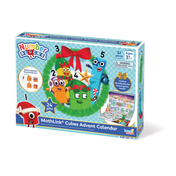 Numberblocks 2026 Advent Calendar – 24-Day Holiday Countdown with MathLink Cubes, Board Game & French Instructions (Ages 3+)