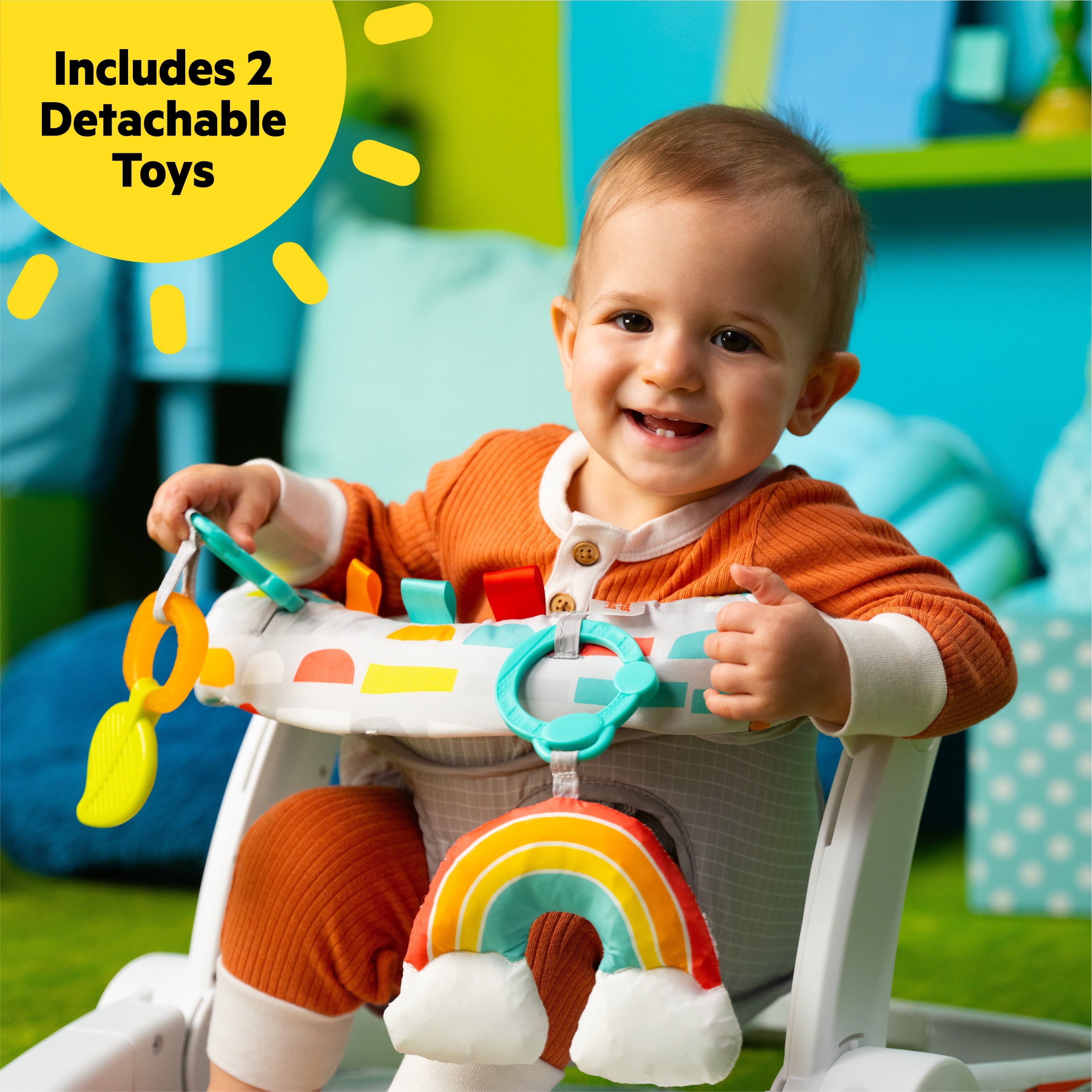 Bright Starts Playful Paradise Learn-to-Sit 2-Position Floor Seat