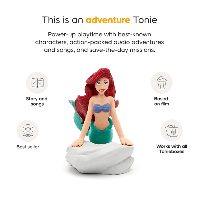 Tonies Disney The Little Mermaid – Screen-Free Audio Tonie Figure with Stories & Songs for Kids (Ages 1+)