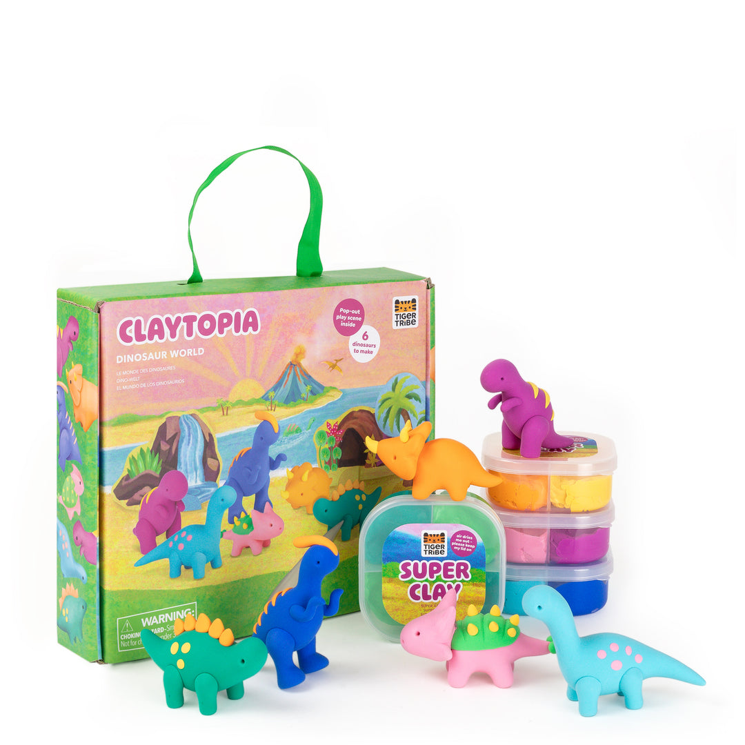 Tiger Tribe Claytopia: Dinosaur World – Clay Modelling Activity Kit