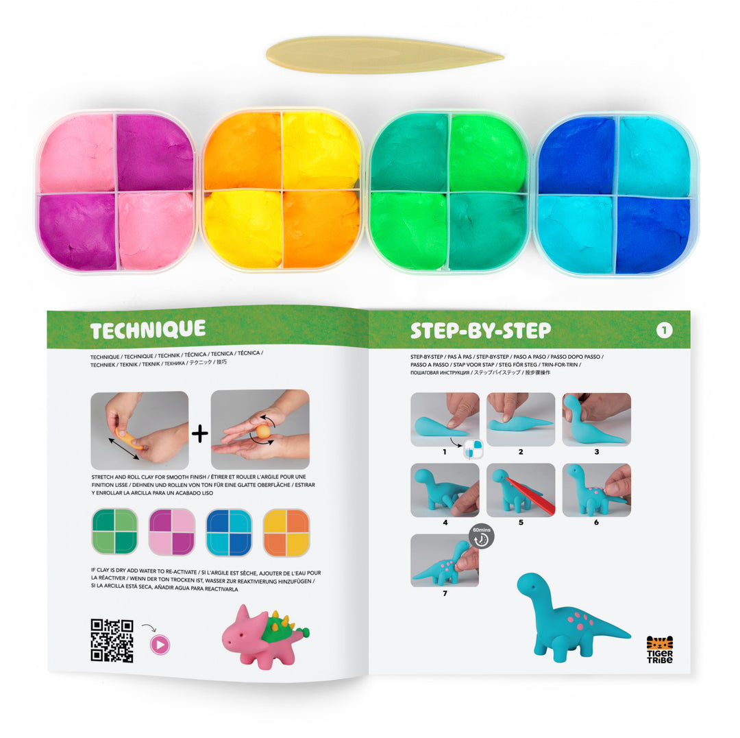 Tiger Tribe Claytopia: Dinosaur World – Clay Modelling Activity Kit