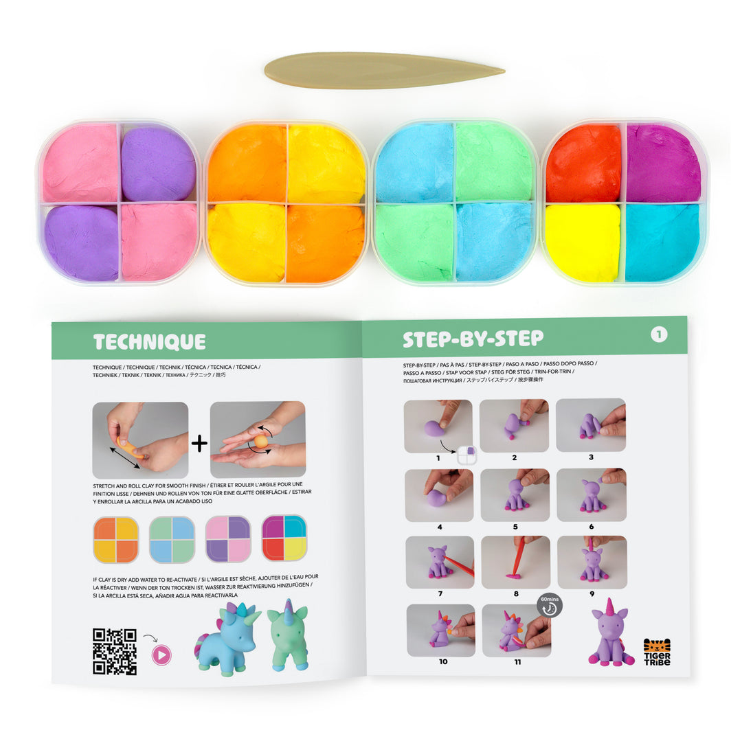 Tiger Tribe Claytopia: Unicorn World – Clay Modelling Activity Kit